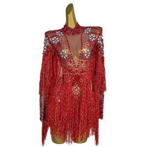 <span class=keywords><strong>Body</strong></span> Sexy <span class=keywords><strong>con</strong></span> <span class=keywords><strong>Paillettes</strong></span> e Frange Pezzo Unico Tuta Intera da Club Pagliaccetto da Ballo per Palco Carnevale Festival Outfit da Donna per Feste <span class=keywords><strong>con</strong></span> Nappe e Strass - Product Image 6