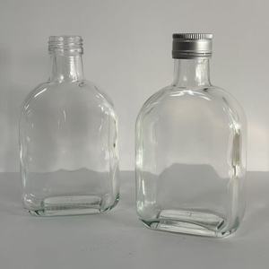 Botella de vidrio de 200ml para bebida, jugo, café, licor, <span class=keywords><strong>Vodka</strong></span> <span class=keywords><strong>con</strong></span> tapa de Alunimun a prueba de manipulaciones - Product Image 5