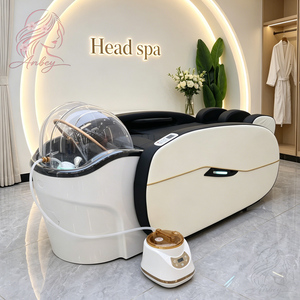 Sillón de Lavado de Cabello para Salón de Belleza con Luz LED, Masaje Eléctrico y Terapia Capilar - Product Image 1