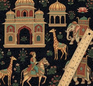 Tissu d'ameublement imprimé de luxe Jaipur Garden au mètre, textile d'ameublement floral vibrant pour canapés, coussins et rideaux - Product Image 4