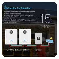 Batterie de stockage d'énergie Lifepo4 Rs485 Batterie lithium-ion polymère 51,2 volts 100ah 200ah Prix de la batterie 48v 300ah 16kw Batterie solaire