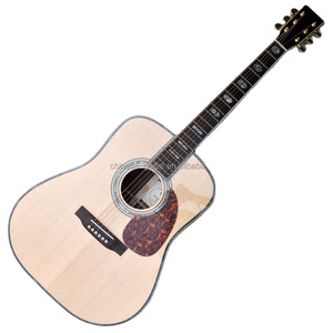 Flyoung Natural Wood Color 41 Inch Acoustic Guitar D45 Model <b>Top</b> Solid Classical Guitar - Product Image 1