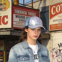 Nouvelle Casquette de Baseball Unisexe Vintage en Coton Lavé, Style Sportif, avec Broderie Main, Logo Personnalisé, Lettres Bling et Strass, en Denim Oxford