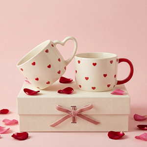 Classic Heart Porcelain Milk <b>Mug</b> New Design <b>Cute</b> Speckled Aesthetic Romantic Party Gift Cartoon Style Reusable Dishwasher - Product Image 2