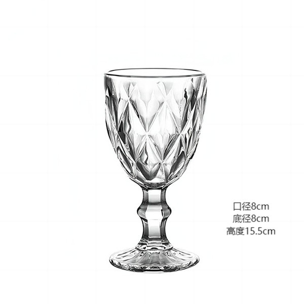 Petit verre à vin diamant transparent-240ml