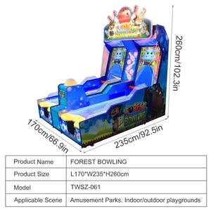 Kapalı bir Set rekreasyon merkezi <span class=keywords><strong>Bowling</strong></span> <span class=keywords><strong>Bowling</strong></span> sikke işletilen ekran Video 2 oyuncu <span class=keywords><strong>Bowling</strong></span> oyun salonu oyun makinesi oyun merkezi için - Product Image 4