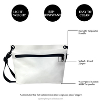 Sac de rangement imperméable en PVC avec fermeture éclair, écologique, pour l'extérieur, multi-couleurs, portable