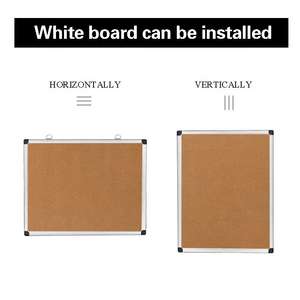 Tableau d'affichage en liège à cadre en alliage d'aluminium avec cadre en bois Tableau d'affichage mobile pour la maison ou l'école-Fournitures de bureau - Product Image 5