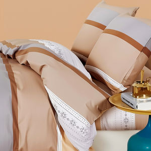 Juego de Ropa de Cama King Size, Funda Nórdica Moderna de 3 Piezas, 100% Algodón, 200 Hilos, Diseño a Rayas Ecológico, Apto para - Product Image 4