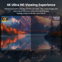 Televisor Inteligente QLED R&E de 65 Pulgadas, 4K UHD, Android con WiFi para Control Remoto por Voz, Televisor LED sin Marco para Uso en Hoteles