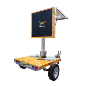 Dot/CE chứng nhận hổ phách/Đầy đủ màu sắc LED ma trận di động biến bảng tin di động Sola Trailer VMS dẫn đăng ký cho giao thông đường bộ - Product Image 4