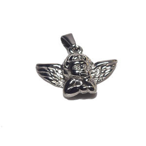 <span class=keywords><strong>Collana</strong></span> da Uomo Hip Hop alla Moda in Acciaio Inossidabile Catena Cubana 3mm Placcata Oro <span class=keywords><strong>con</strong></span> Ciondolo Angelo Bambino <span class=keywords><strong>con</strong></span> Ali - Product Image 4