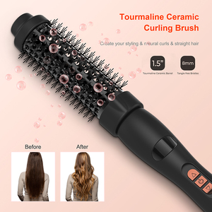 Haarstyling Borstels 1.5 Inch Krultang Volumiserende Verwarmde Ronde Keramische Toermalijn Ionische Kam Thermische Borstel - Product Image 3