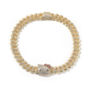 UWIN جذاب CZ Cat جذاب 13 Prong سلسلة كوبية HK شخصية كرتونية قلادة قلادة نسائية بياقة - Product Image 6