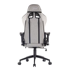 Ergonomic Grey Gaming Chair Fabric Swivel Chair with <b>Footrest</b> & Cold Cure Foam Reclining & Revolving Features for Gamers - Product Image 5