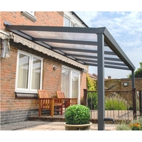 Sombrilla de aluminio para jardín, toldo de techo de policarbonato para terraza, vordach