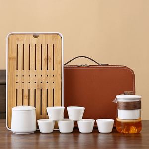 Juego de Té Chino Portátil Personalizado para Exteriores, Diseño Clásico, Tetera de Cerámica, Taza de Té, Regalo de Viaje, Juego de Té Kung Fu con Infusor de Té - Product Image 3