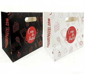 ถุงกระดาษสีขาวรูปทรงสี่เหลี่ยมผืนผ้า คุณภาพสูง เป็นมิตรกับสิ่งแวดล้อม พิมพ์โลโก้ได้ตามต้องการ สำหรับบรรจุภัณฑ์<span class=keywords><strong>เค้ก</strong></span><span class=keywords><strong>วัน</strong></span><span class=keywords><strong>เกิด</strong></span> งานฝีมือ และสินค้าช้อปปิ้ง - Product Image 1