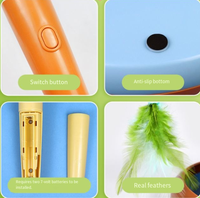 Jouet interactif automatique rotatif pour chat en plastique ABS écologique avec clochette et piste de balle pour chatons d'intérieur