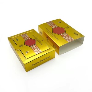 Scatola Regalo Rettangolare Pieghevole di Alta Qualità, Confezione Dorata per Tè, Bomboniere, Cioccolato, Caffè Istantaneo, Imballaggio Alimentare Vuoto - Product Image 1