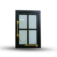 Ventanas y Puertas de Aluminio de Alta Resistencia a Huracanes, con Vidrio Bajo Emisivo y Aleación de Aluminio, Ventana Abatible