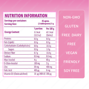 Suplemento dietético en polvo 40:1 de la mezcla ideal del inositol del Myo y del D-Chiro de la etiqueta privada del OEM para las mujeres - Product Image 5