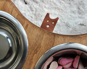 Grosir dudukan mangkuk anjing pengumpan kayu dengan piring baja tahan karat dudukan tempat makan hewan peliharaan dalam ruangan - Product Image 2