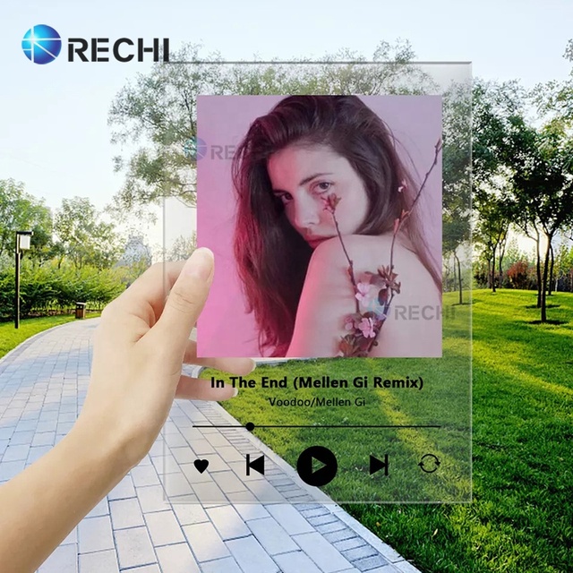 RECHI Custom Acrylic Spotify Code Music Sign Display Wall Art Music Album Plaque UV Printing Acrylic Music Record Art Sign