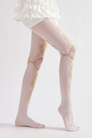 Collants imprimés en nylon et élasthanne 50D pour femme, longueur intégrale, transparents, avec motif personnalisé pour tenues de soirée