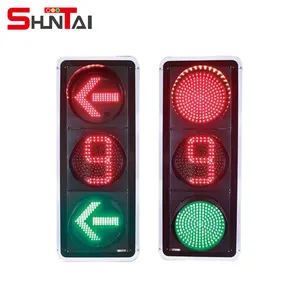 SHUNTAI 새로운 디자인 신호등 300mm 빨간색 녹색 Led 표지판 화살표 신호 도매