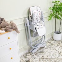 Chaise haute bébé pliable 3-en-1 avec réglage de la hauteur et du dossier, panier de rangement, double plateau, en cuir PU et plastique – Vente en gros