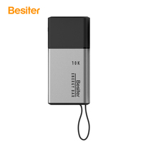Besiter 2-in-1 Hochleistungs-Powerbank mit 10000mAh und 35W Ausgangsleistung, Einziehbarem Kabel und Netzstecker