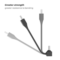 OEM 180 Degrés USBC Mâle à USBC Mâle FPC Câble Transfert de Données Vente Chaude 4K Charge Rapide PVC Veste Tresse pour Caméras Vidéo 02
