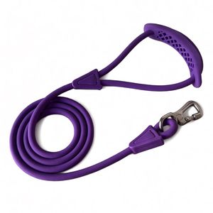 Laisse de chien en cuir rond rembourrée et souple en silicone pour l'escalade - Product Image 4
