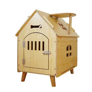 Wholesale Eco-friendly Medium Luxury Removable Wooden Indoor Outdoor Pet Cat Dog House With Window And Door