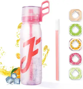 custom COLOR logo Flavoring tritan plastic smaken air drink smell scent fruit flawour flavour up water bottle with flavor pod
