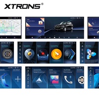 XTRONS Autoradio de 12.3 Pulgadas + 12.3 Pulgadas con Pantalla Dual Totalmente Laminada, Qualcomm 665, 6+64GB, 4G para Benz Clase C/GLC, Volante a la Izquierda