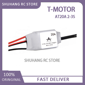 T-MOTOR AT20A 2-3S <span class=keywords><strong>ESC</strong></span> למטוסים בעלי כנפיים קבועות, בקר מהירות אלקטרוני ללא מברשות בעל יעילות גבוהה לזמן טיסה ממושך למאווררים מדויקים של רחפנים - Product Image 3