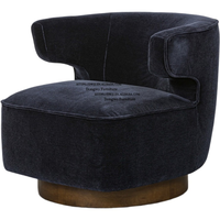 Canapé d'appoint moderne à base rotative à 360 degrés, fauteuil de lecture surdimensionné capitonné pour la maison, le bureau, la chambre à coucher, le salon - Style détente