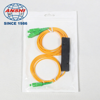 Cordon de brassage fibre optique DM OEM FTTH FBT 1x2 double fenêtre 1310/1550nm SC/APC Modèle As