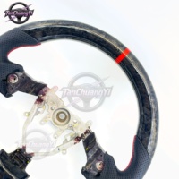 Volante de Coche de Fibra de Carbono 100% Real con Cuero Perforado para Subaru WRX/STI 2008 2009 2010 2011 2012 2013 2014
