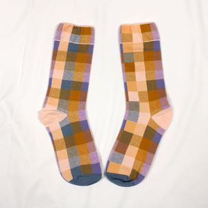 Chaussettes unisexes Happy Crew de haute qualité en coton pur, durables, vente en gros - Product Image 3