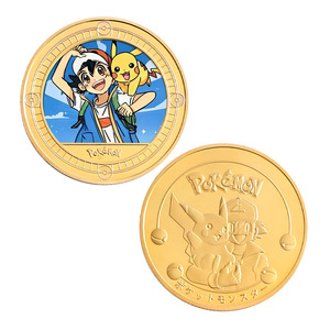Pièces de monnaie commémoratives électroplaquées <span class=keywords><strong>Pokémon</strong></span> Or, série Enfant de la Forêt, produits souvenirs, ventes transfrontalières à succès - Product Image 2