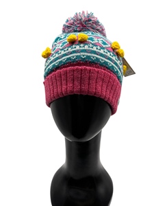 Garantía de calidad 72% Acrílico 28% Lana Gorro para adultos Gorro hecho a mano Sombreros con orejas - Product Image 3