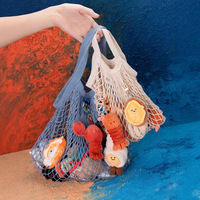 Porte-clés en peluche 3D sur le thème marin, crevettes et flétan, motif dessin animé, en fibre de polyester, personnalisable
