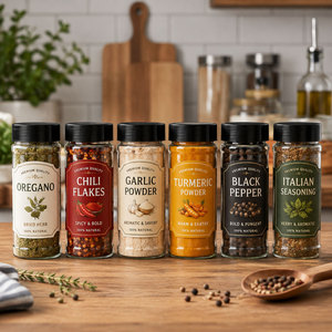Rouleau d'étiquettes autocollantes pour pots à épices, personnalisées pour marque commerciale, imprimées, à forte adhérence, pour pots de <span class=keywords><strong>confiture</strong></span>, sauce, miel, contenants alimentaires, emballages alimentaires - Product Image 1