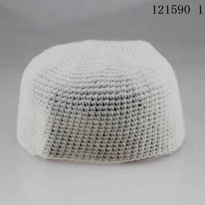 Handmade <b>Wool</b> Yarn Knitted Breathable Kufi Hat Muslim Islamic Prayer Cap Without Brim Religious Worship All Seasons - Product Image 1