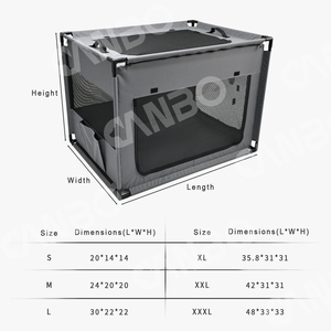 CanboPet in acciaio cane box impermeabile in PVC Oxford facile da montare portatile traspirante cuccia per animali - Product Image 2