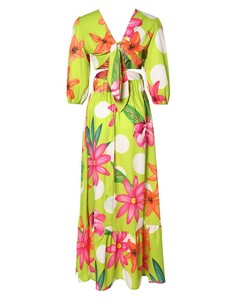 Nuevo Vestido Maxi Sexy con Estampado Floral y Volantes, Moda Femenina - Product Image 4