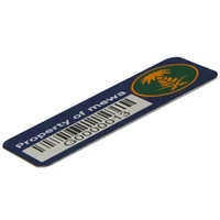 Etiqueta de código de barras de aluminio personalizada, etiqueta de código de barras de Metal, código de serie